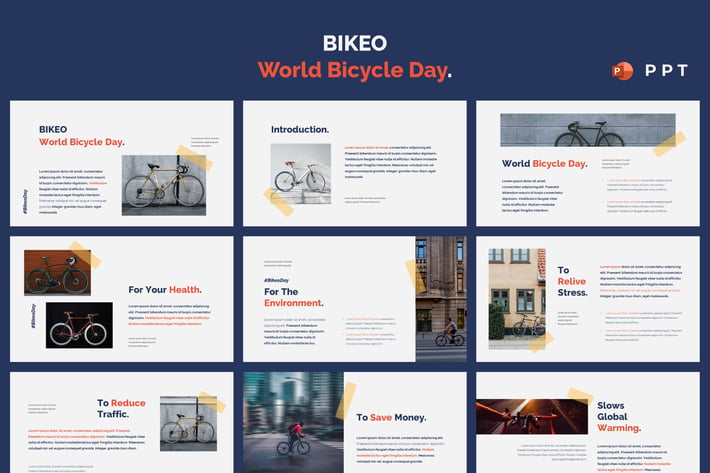 BIKEO - World Bicycle Day Powerpoint Template