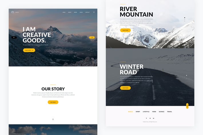 Folex — Photography PSD Template