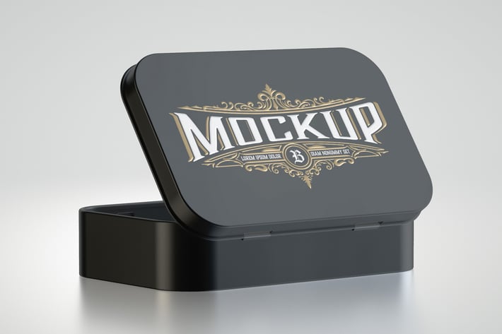 Colored Tin Mockup 
