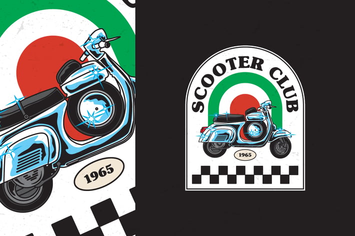 Vintage Scooter Club Badge