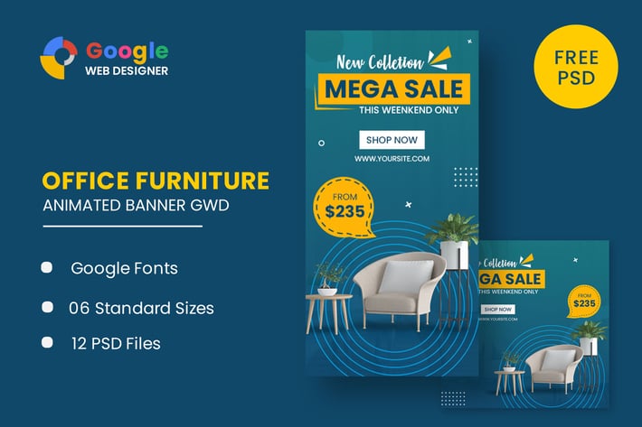 Office Furniture Google Adwords HTML5 Banner Ads