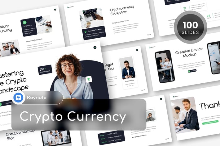 Cryptocurrency Clean Modern Keynote