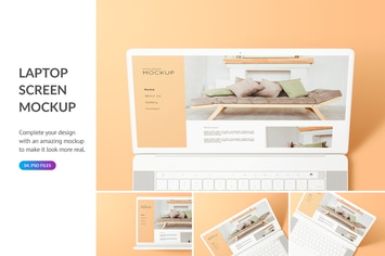 Close Up Laptop Mockup