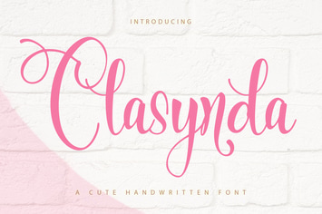 Clasynda | A Cute Handwritten Font
