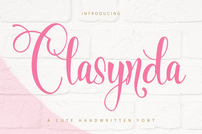 Clasynda | A Cute Handwritten Font