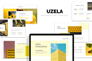 Uzela : Yellow Gradient Color Tone Keynote