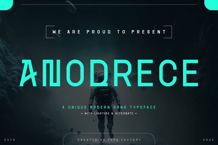 Anoderce - Unique Modern Sans Typeface