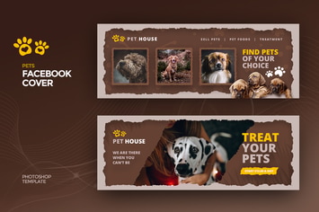 Pet House Facebook Cover Template