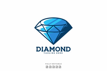 Blue Diamond Logo Template