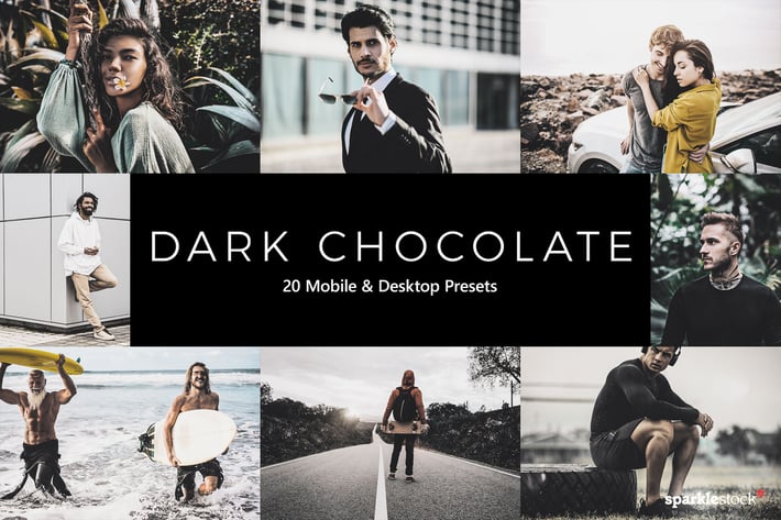 20 Dark Chocolate Lightroom Presets & LUTs