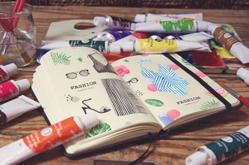 Pocket Notebook Acrylic Paint Tubs