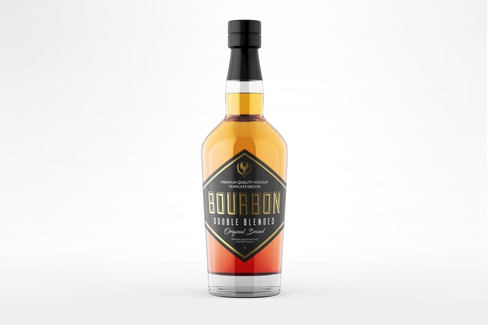 Whiskey Bottle Mock-up Template
