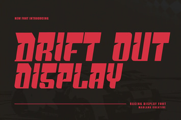 Drift Out Racing Display Font
