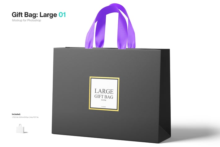Large Shopping Bag Mockup