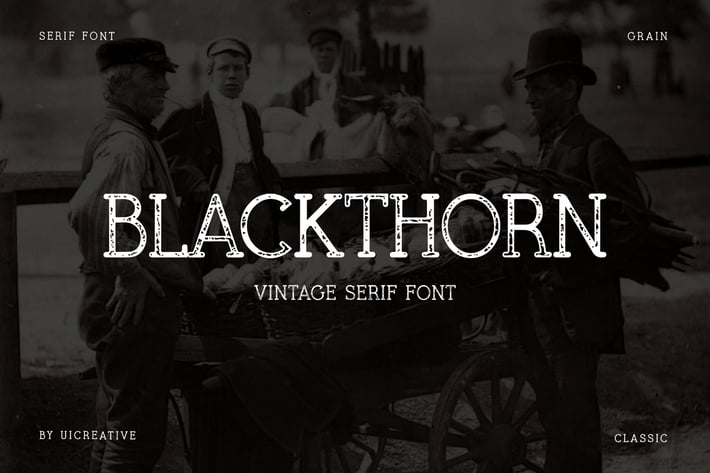 Blackthorn Vintage Serif Font