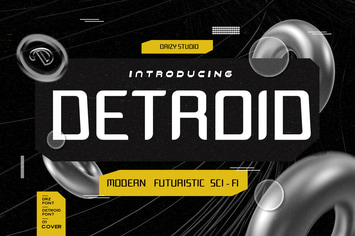 Detroid - Modern Futuristic Font