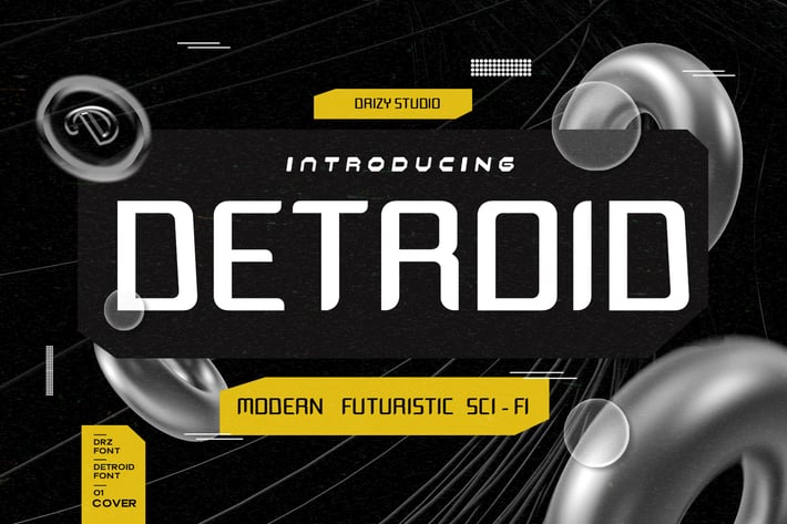 Detroid - Modern Futuristic Font