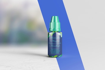 Metallic Plastic Dropper Bottle Mockup