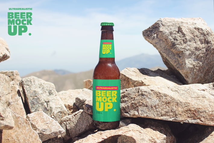 Stone Nature Beer Mockup