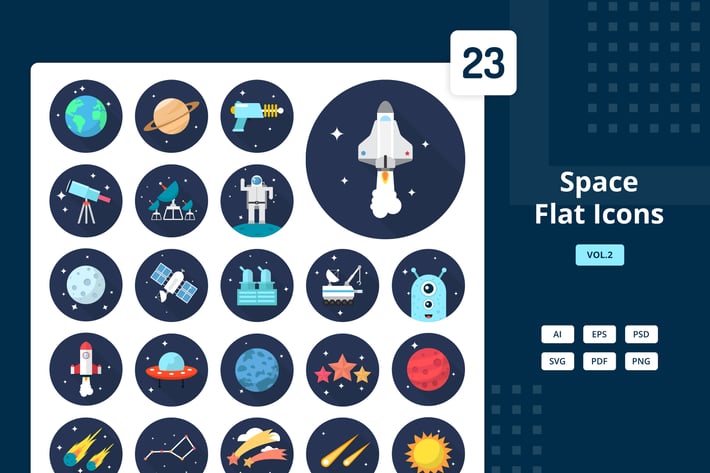 Space - Flat Icons Vol.2