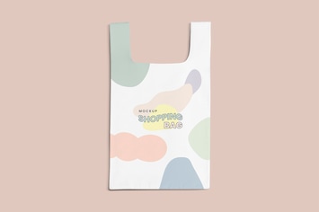 White reusable shopping bag design mockup