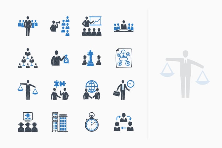 Business & Management Icons Set 2 - Blue Series