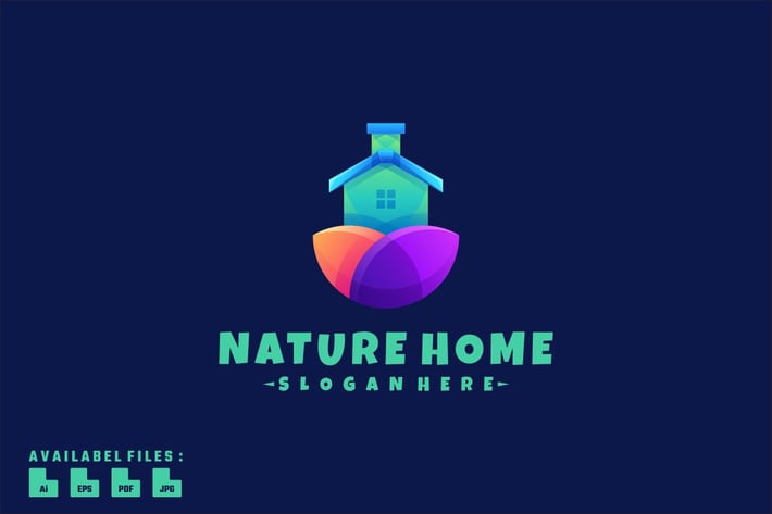 Colorful Nature Home Logo Design