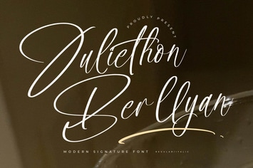 Juliethon Berllyan Modern Signature Font