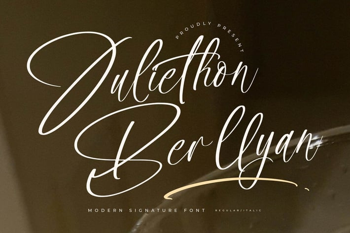 Juliethon Berllyan Modern Signature Font