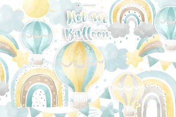 Hot Air Balloon Rainbow