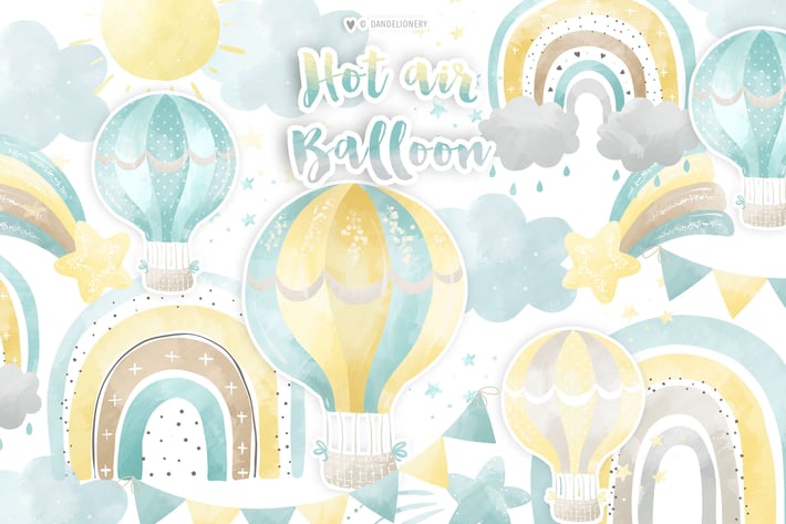 Hot Air Balloon Rainbow