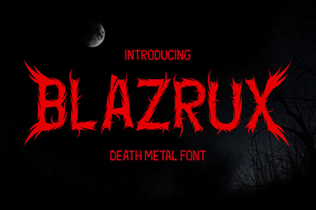 Blazrux - Death Metal Font