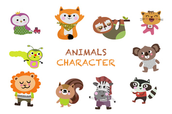 Animal Character Hand Drawn