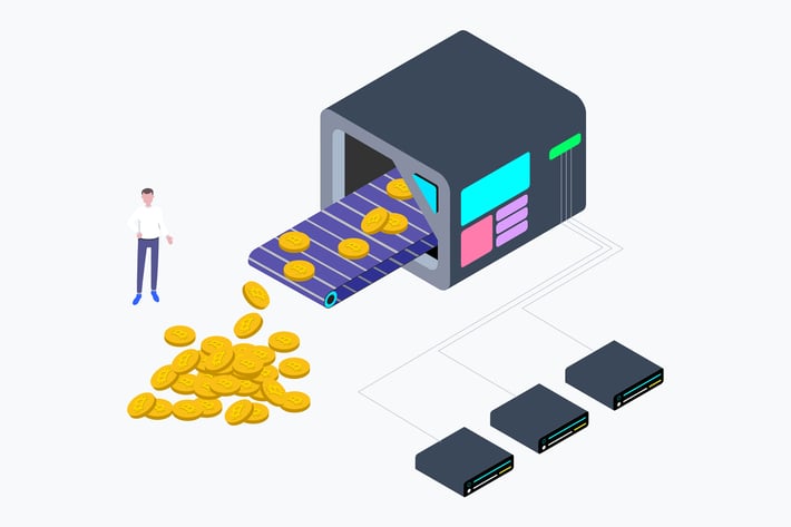 Cryptocurrency Mining Factory Isometric