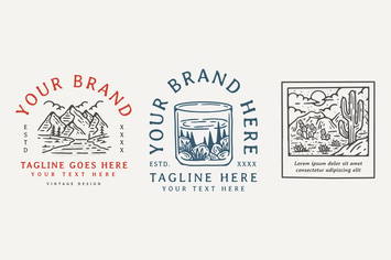 vintage outdoor line art design