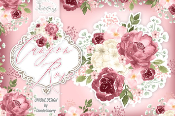 Watercolor Canyon Rose design