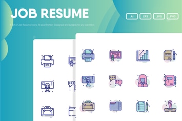 Job Resume Icon Pack