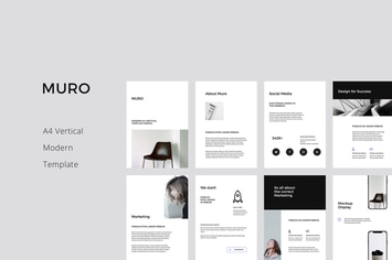 MURO - Powerpoint Modern A4 Vertical Template