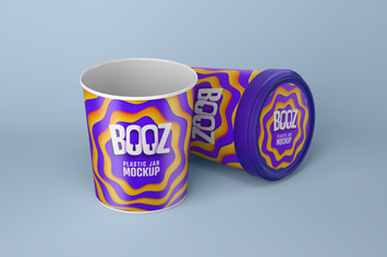 Realistic Ice Cream Cups Mockup