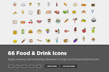 66 Food & Drink Icons