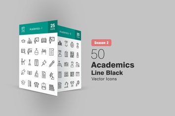 50 Academics Line Icons Season II