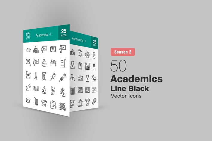 50 Academics Line Icons Season II