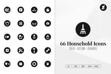 66 Household minimal icons