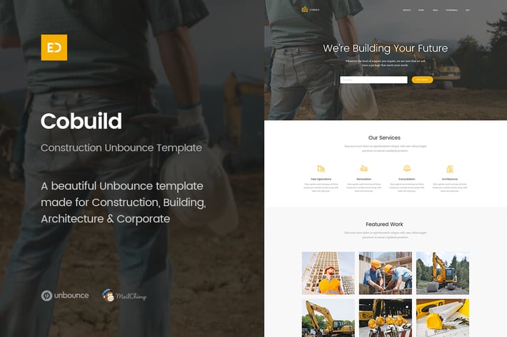 Cobuild - Unbounce Construction Landing Page