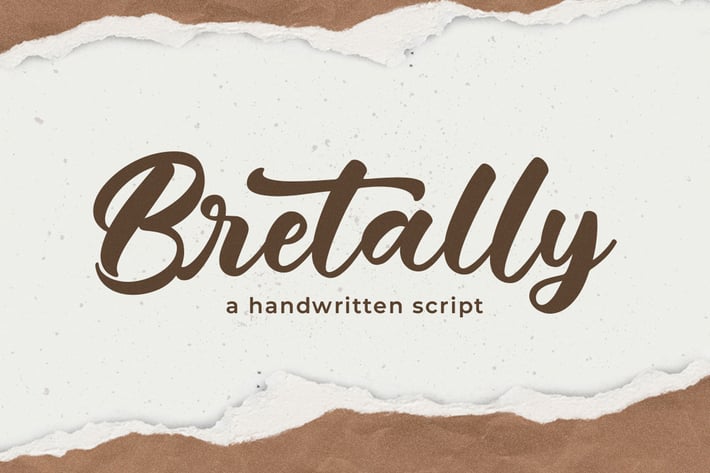 Bretally - A Handwritten Font