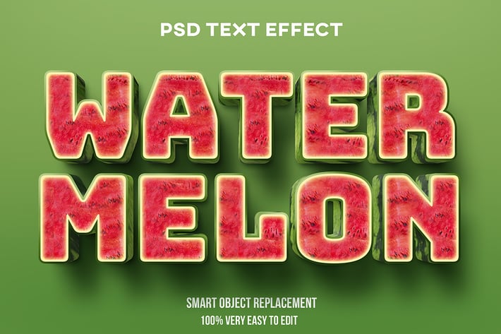 Watermelon text effect
