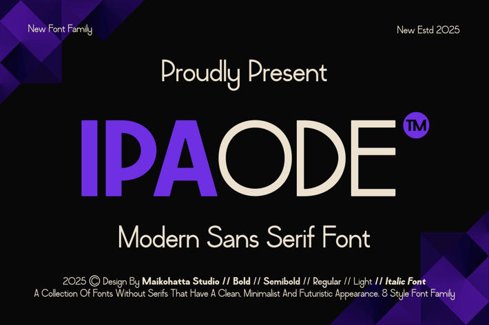 Ipaode - Modern Sans Serif Font