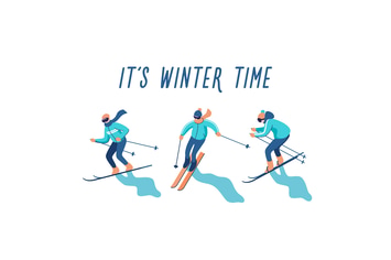 Skiers on Mountain
