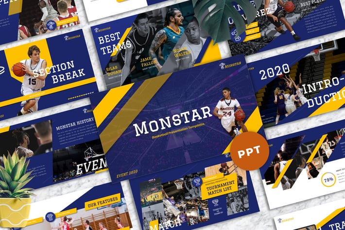 Monstar - Basketball Sport Powerpoint Templates