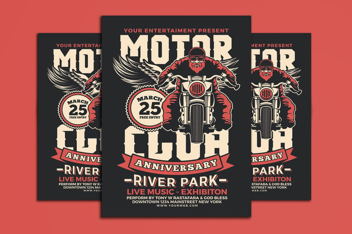 Motorcycle Club Event Flyer